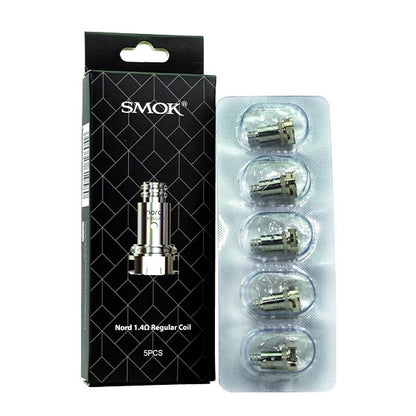 SMOK Nord Replacement Coils (Pack of 5) 1.4ohm Regular Coil with Packaging