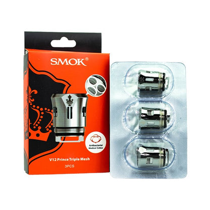 SMOK Prince V12 Replacement Coils 3 Pack V12 Prince Triple Mesh with Packaging