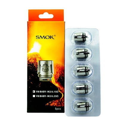 SMOK V8 Baby Prince Coils (Pack of 5) Baby M2 0 15ohm Dual with Packaging