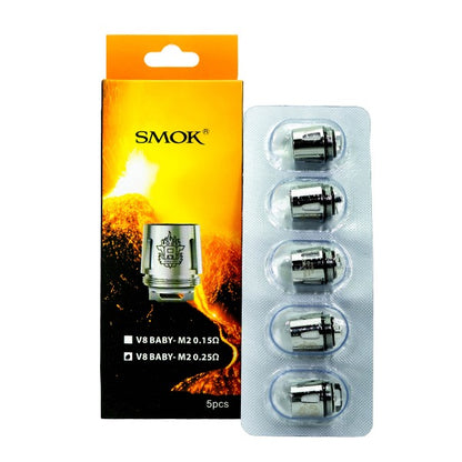 SMOK V8 Baby Prince Coils (Pack of 5) Baby M2 0 25ohm Dual with Packaging