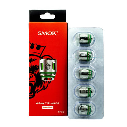 SMOK V8 Baby Prince Coils (Pack of 5) Baby T12 Light Green with Packaging