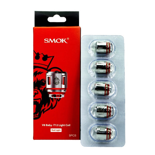 SMOK V8 Baby Prince Coils (Pack of 5) Baby T12 Light Red with Packaging