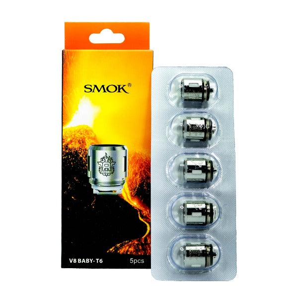 SMOK V8 Baby Prince Coils (Pack of 5) Baby T6 0 2ohm Sextuple with Packaging