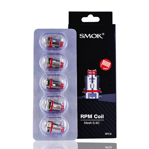 SMOK RPM40 Replacement Coils (Pack of 5) Mesh 0.4ohm with Packaging