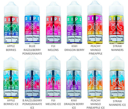  Vape 100 Ripe Series E-Liquid 100mL (Freebase) Group photo