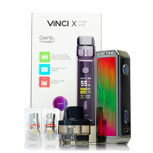 VooPoo Vinci X Pod Device Kit 70w Aurora All Contents with Packaging