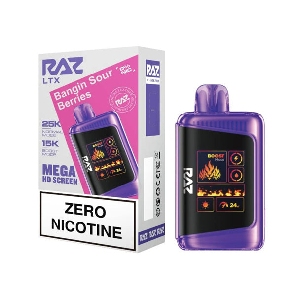 RAZ LTX 25K Disposable 16mL Zero | Bangin Sour Berries with Packaging