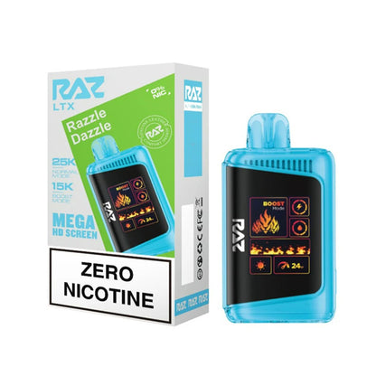 RAZ LTX 25K Disposable 16mL Zero | 
Razzle Dazzle with Packaging