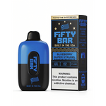 Fifty Bar Disposable | 6500 Puffs | 16mL | blueberry with packaging