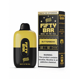 Fifty Bar Disposable | 6500 Puffs | 16mL | butterbean with packaging