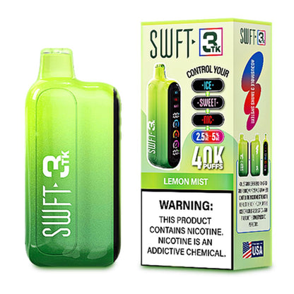 SWFT 3TK (Dispo) | 40000Puff | 24mL | Nic + Sweet + Ice Control | Lemon Mist with packaging