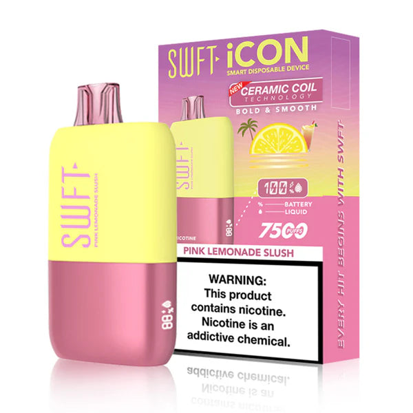 SWFT Icon Disposable | 7500 Puffs | 17mL | Pink Lemonade Slush with Packaging