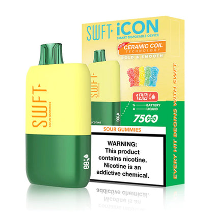 SWFT Icon Disposable | 7500 Puffs | 17mL | Sour Gummies with Packaging