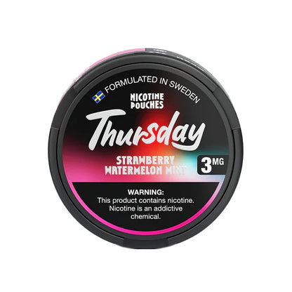 Thursday Nicotine Pouches (20ct Can)(5-Can Pack) - Strawberry Watermelon Mint