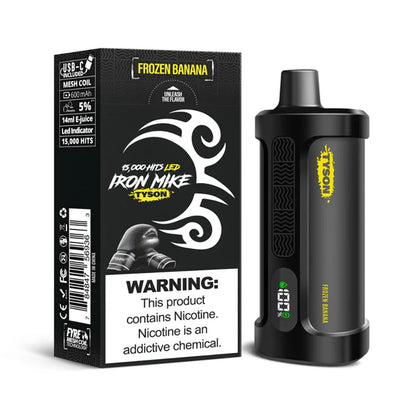 Tyson 2.0 Iron Mike Disposable 15000 Puffs 14mL 50mg - Frozen Banana with packaging