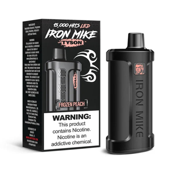 Tyson 2.0 Iron Mike Disposable 15000 Puffs 14mL 50mg - Frozen Peach with packaging