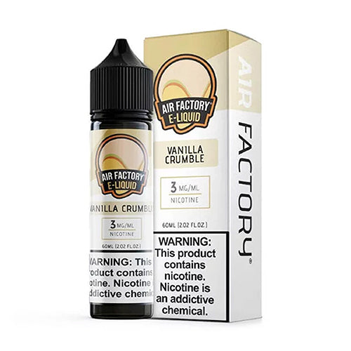 Vanilla Crumble by Air Factory E-Juice  60mL 3mg with packaging