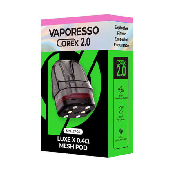 Vaporesso Luxe X 5mL Pod (2-Pack) | 0.4ohm with packaging