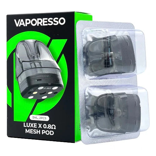 Vaporesso LUXE X Replacement Mesh Pod (2-Pack) 0.8ohm with packaging