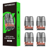 Vaporesso XROS Pods | 4-Pack 0.6 ohm Mesh Pod with packaging