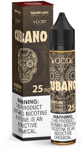 Cubano by VGOD SALTNIC 30ML eLiquid with packaging
