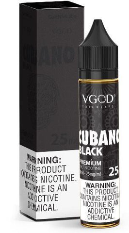 Cubano Black by VGOD SALTNIC 30ML eLiquid with packaging