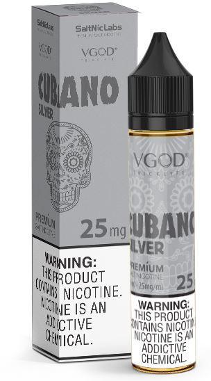 Cubano Silver by VGOD SALTNIC 30ML eLiquid with packaging