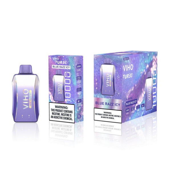 Viho Turbo Disposable 10000 Puffs 17mL 50mg - Blue Razz Icy with packaging