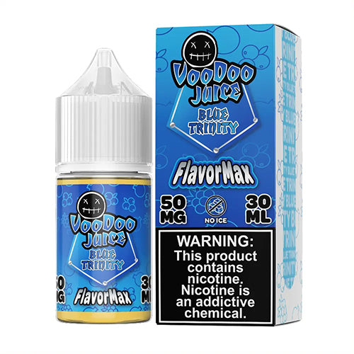 Blue Trinity by Voodoo Juice FlavorMax Salt Series E-Liquid 30mL (Salt Nic) with packaging