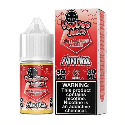 Watermelon Cherry by Voodoo Juice FlavorMax Salt Series E-Liquid 30mL (Salt Nic) with packaging