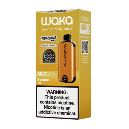 WAKA SoPro DM8000 14mL 8000 Puff Disposable banana ice with packaging