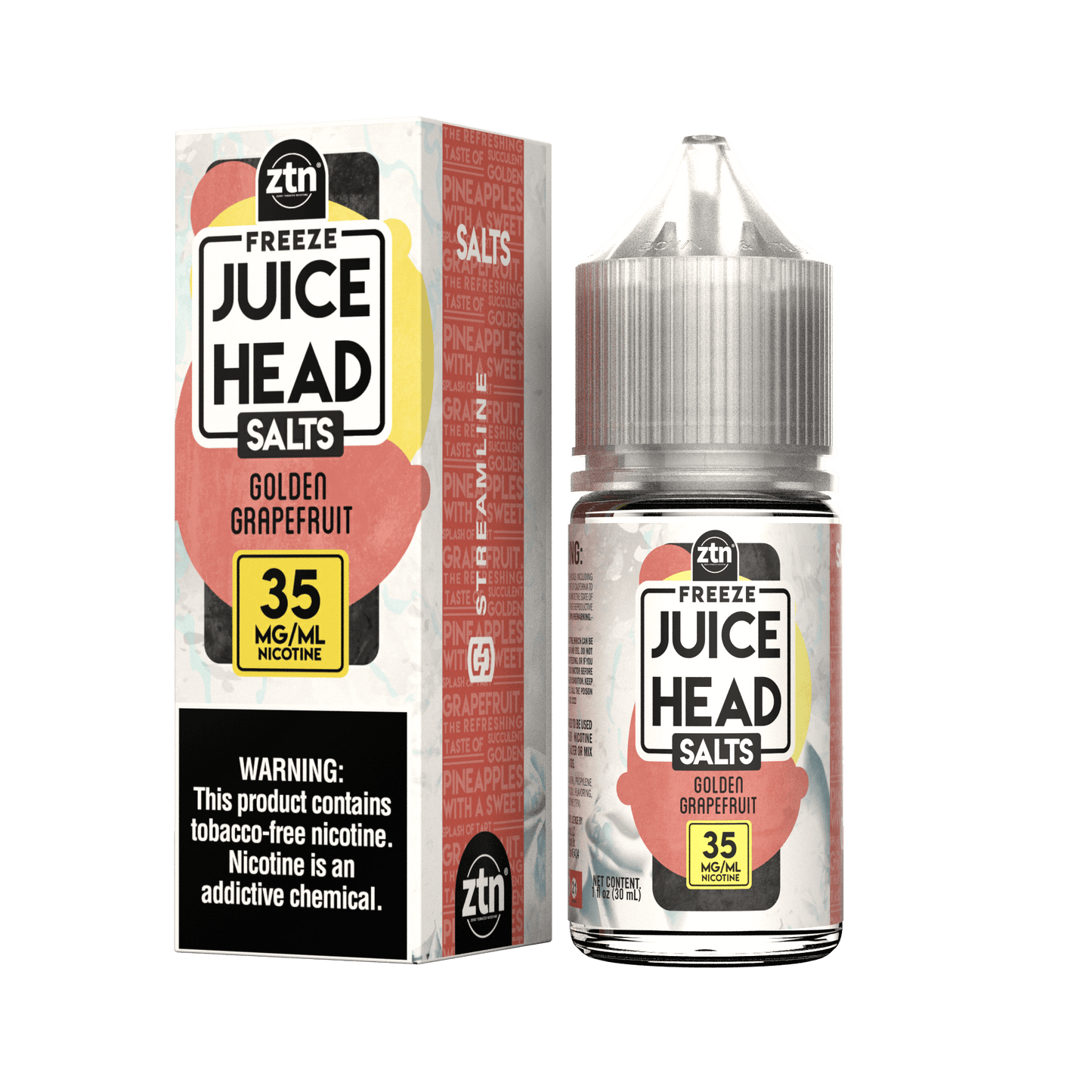 Golden Grapefruit Freeze (ZTN) - Juice Head Salts 30mL with packaging