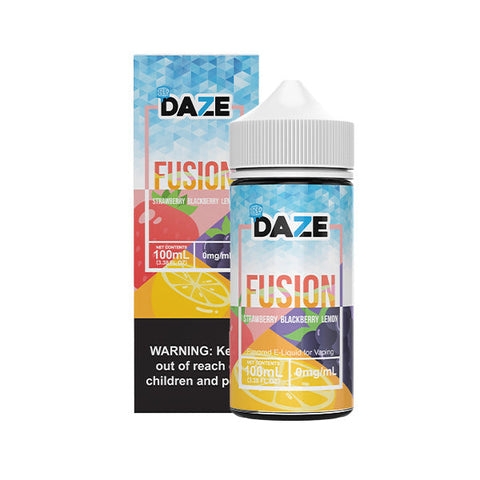 Strawberry Blackberry Lemon Iced by 7Daze Fusion 100mL with packaging