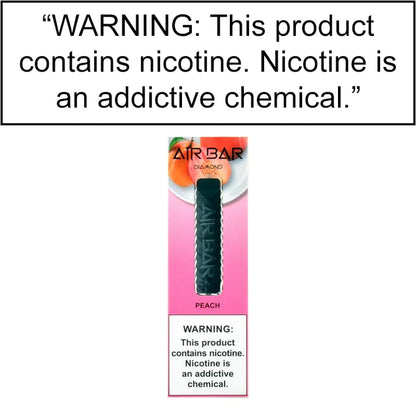 Air Bar Diamond Disposable | 500 Puffs | 1.8mL Peach with Packaging