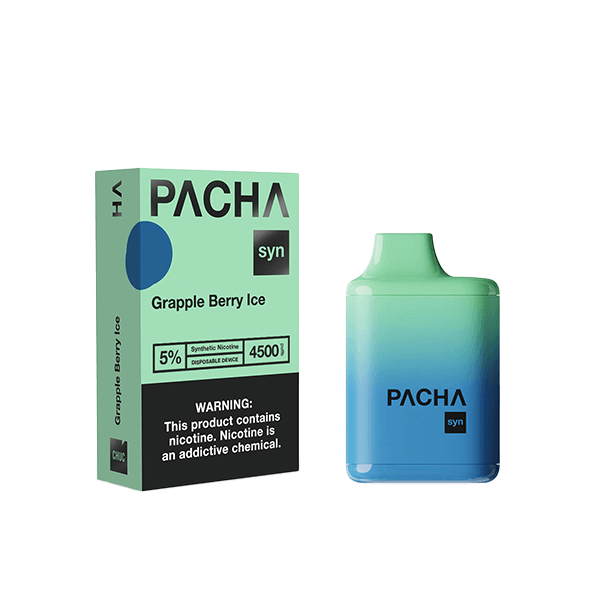 Charlies - Pachamama Syn Disposable | 4500 Puffs | 12mL Grapple Berry Ice with Packaging