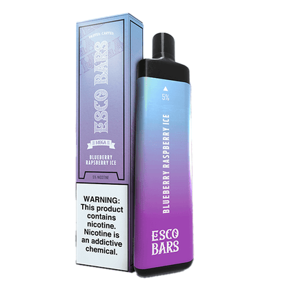 Esco Bars Mega Mesh Disposable | 5000 Puffs | 14mL Blue Razz Ice with Packaging