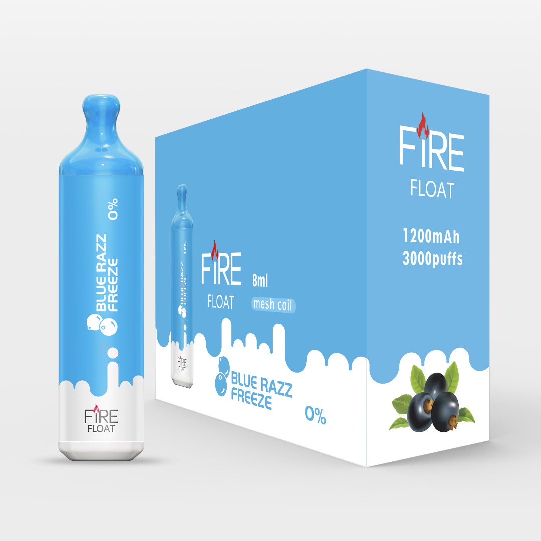Fire Float Zero Nicotine Disposable | 3000 Puffs | 8mL Blue Razz Freeze