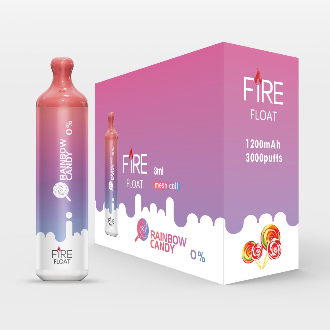 Fire Float Zero Nicotine Disposable | 3000 Puffs | 8mL Rainbow Candy