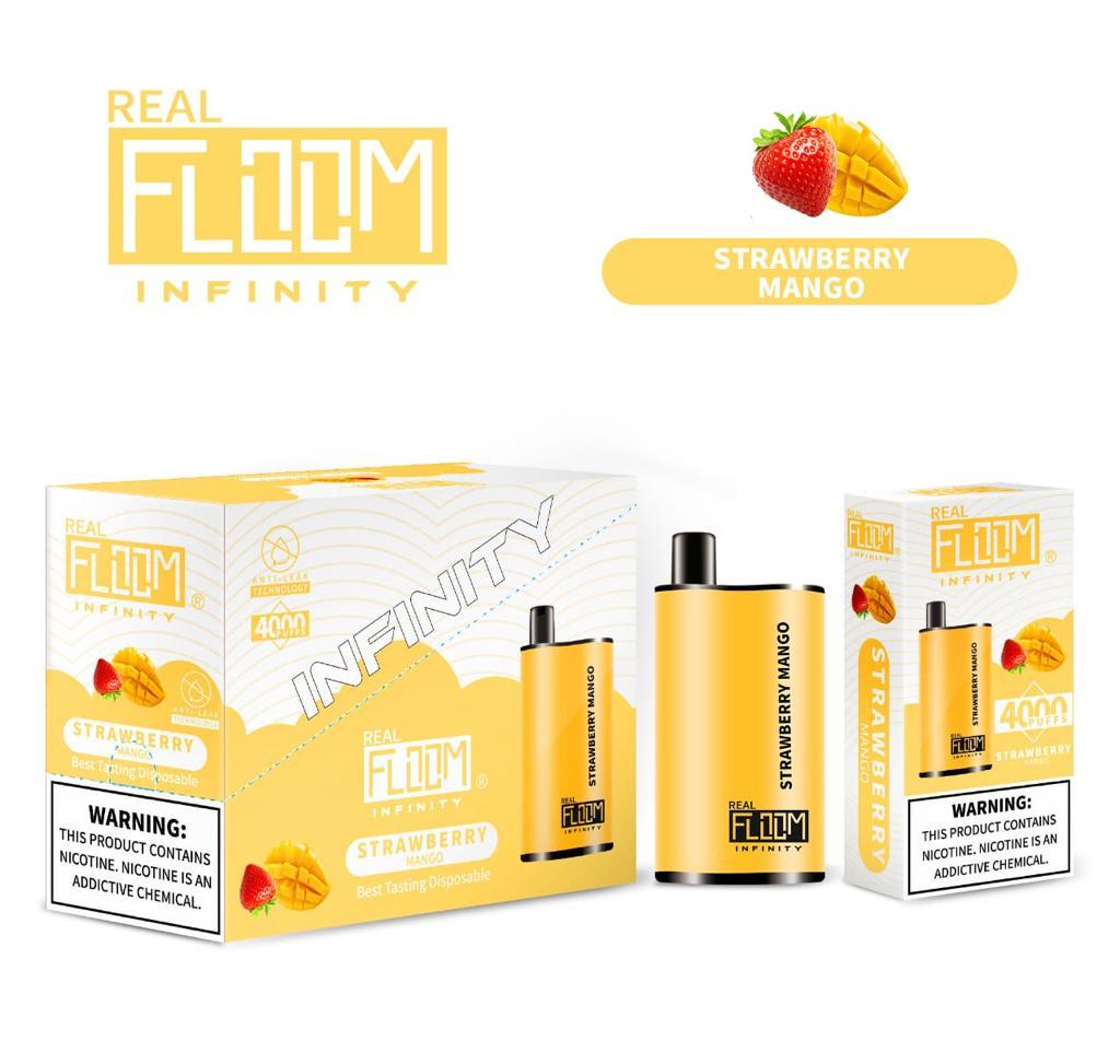 Floom Infinity Disposable | 4000 Puffs | 10mL strawberry mango with packaging