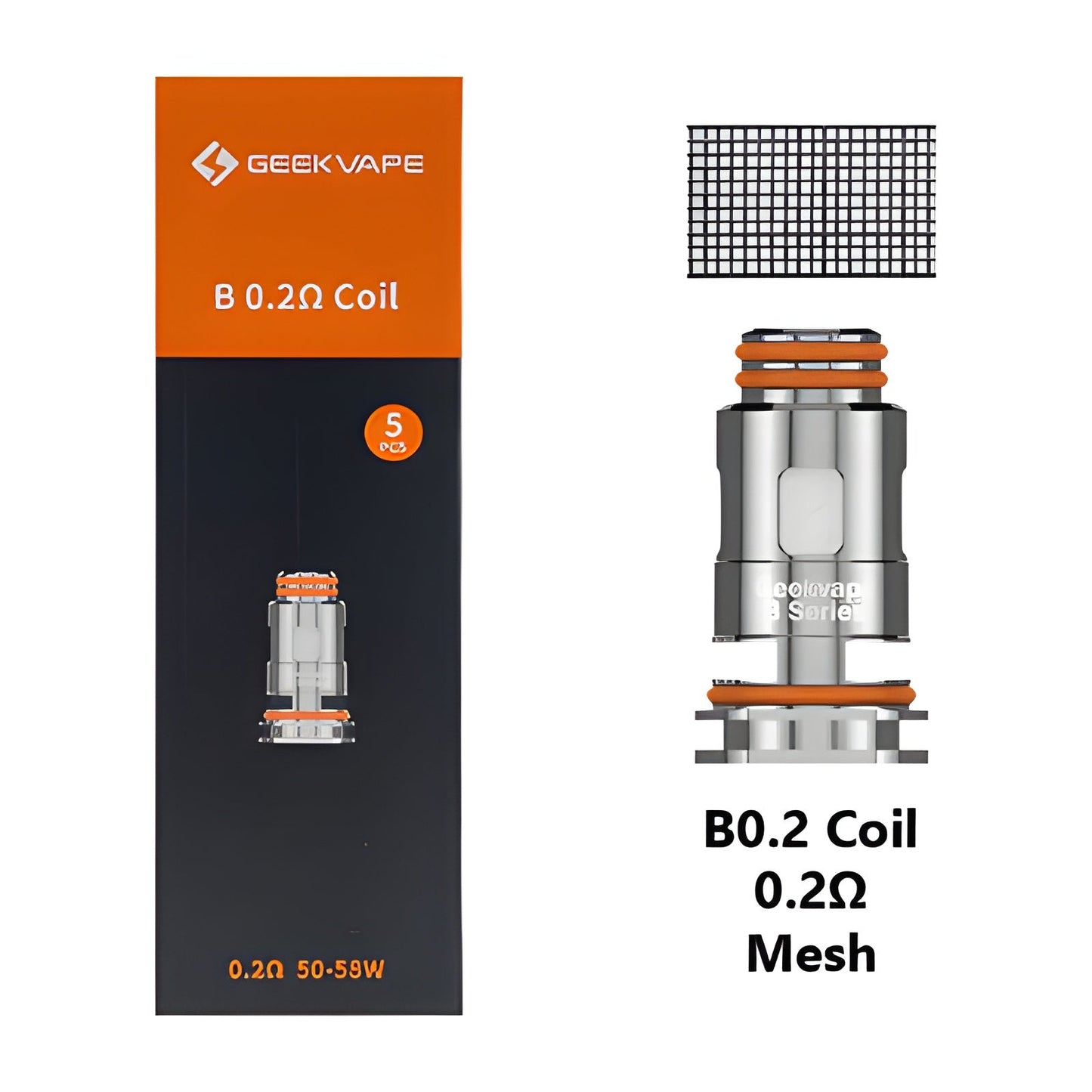 GeekVape Aegis Boost Coils (5-Pack) 0.2 with packaging
