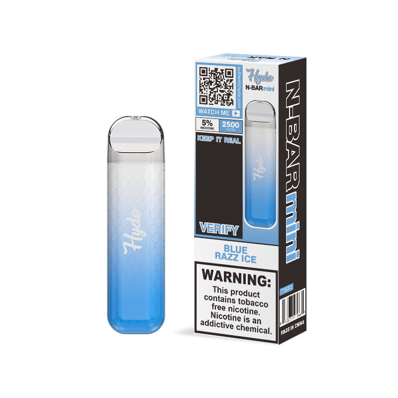 Hyde N-Bar Mini Disposable | 2500 Puffs | 7mL blue razz ice with packaging