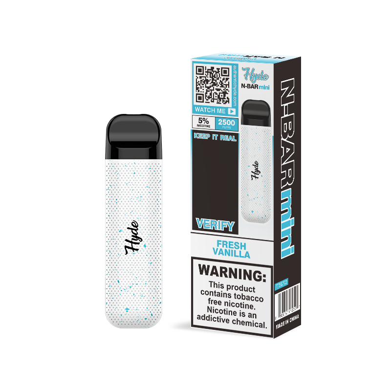 Hyde N-Bar Mini Disposable | 2500 Puffs | 7mL fresh vanilla with packaging