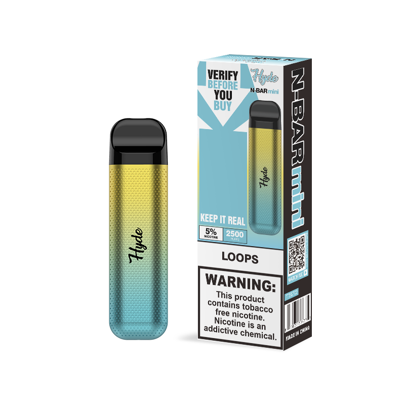 Hyde N-Bar Mini Disposable | 2500 Puffs | 7mL loops with packaging