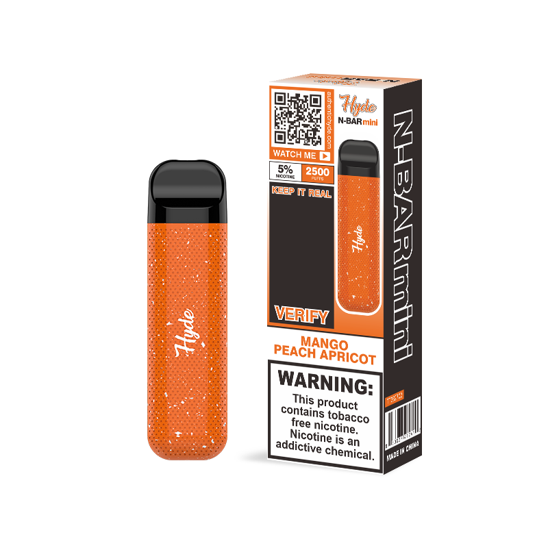 Hyde N-Bar Mini Disposable | 2500 Puffs | 7mL mango peach apricot with packaging