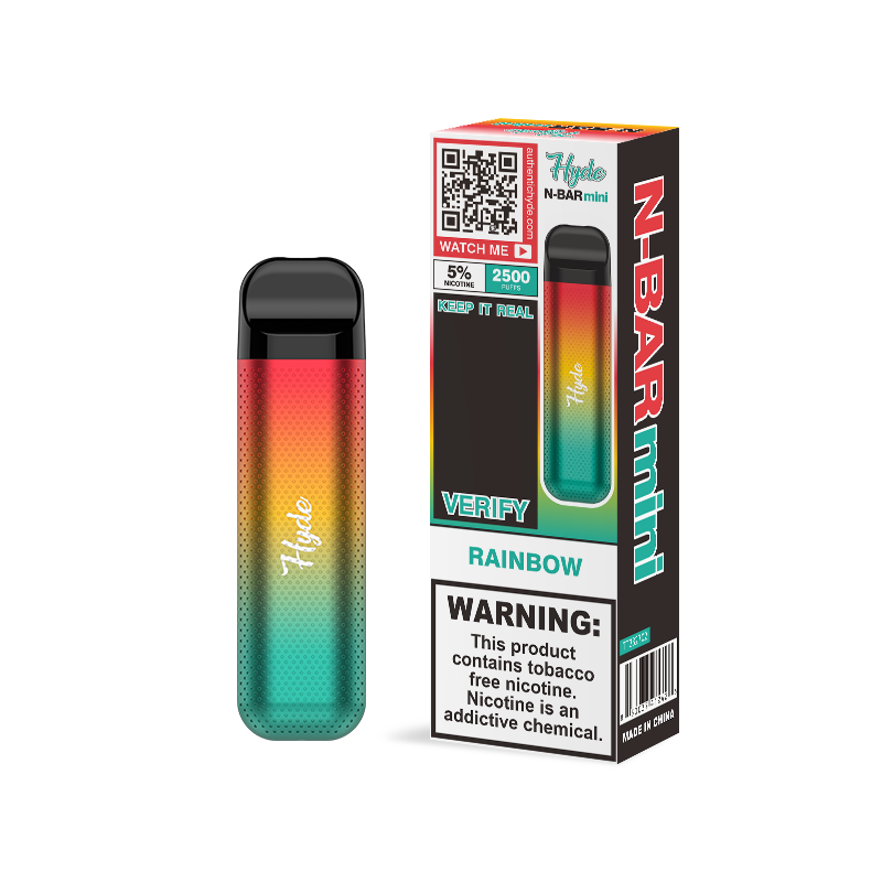 Hyde N-Bar Mini Disposable | 2500 Puffs | 7mL rainbow with packaging