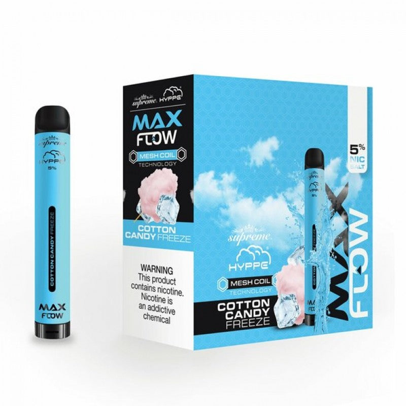 Hyppe Max Flow Mesh Disposable | 2000 Puffs | 6mL cotton candy freeze with packaging