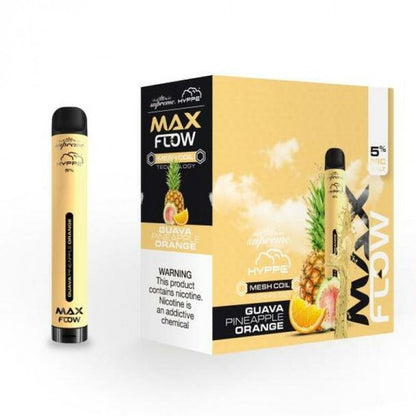 Hyppe Max Flow Mesh Disposable | 2000 Puffs | 6mL guava pineapple orange with packaging