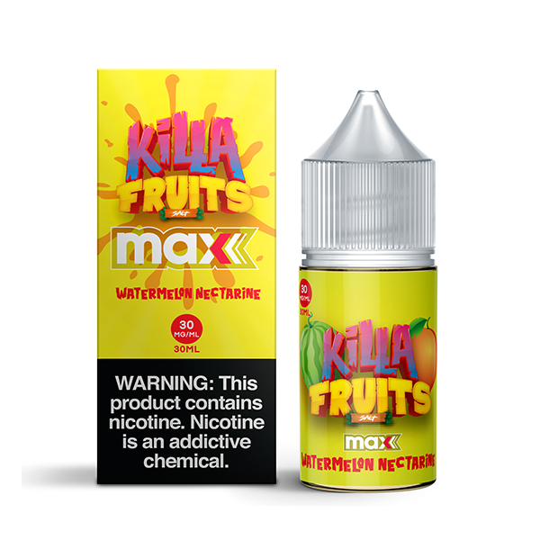 Watermelon Nectarine by Killa Fruits Salt Max TFN Salts 30mL with Packaging