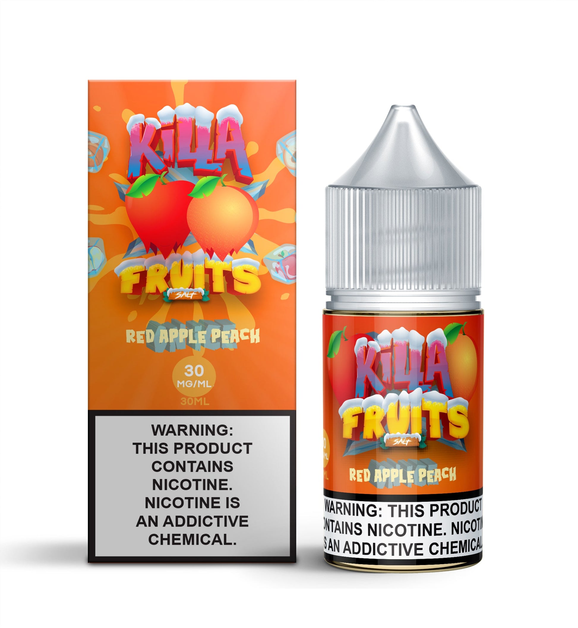 Red Apple Peach Ice by Killa Fruits Salts Series 30mL with packaging