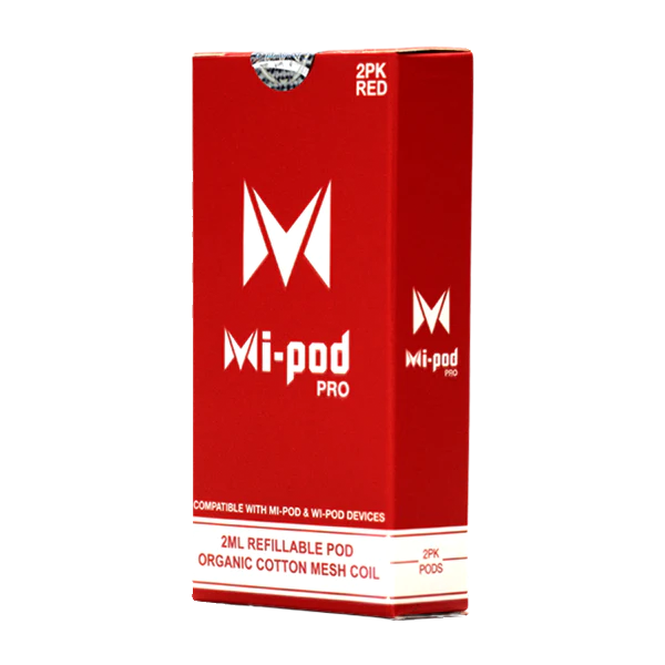 Mi-Pod Pro Replacement Pods - 2mL | 2-Pack | Red with Packaging